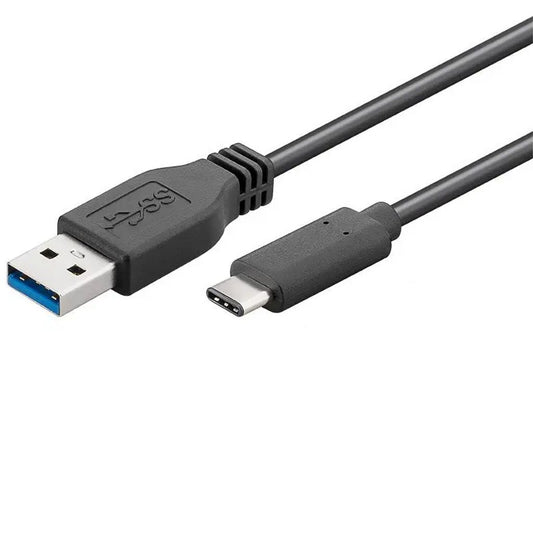 USB 3.0-kabel, USB-C,3.0, 1m , svart