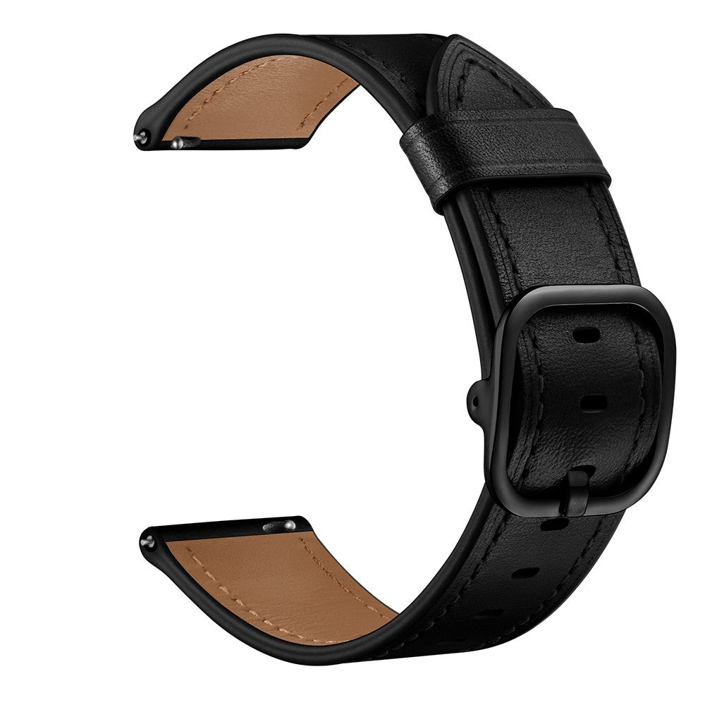 Leather Watchband for Samsung Galaxy Watch 3 45mm - Black