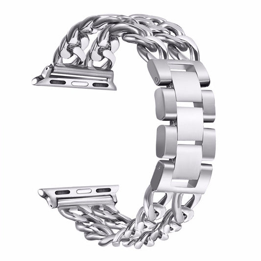 Apple Watch 42/44/46/49mm Chain Design Watch Strap - Silver