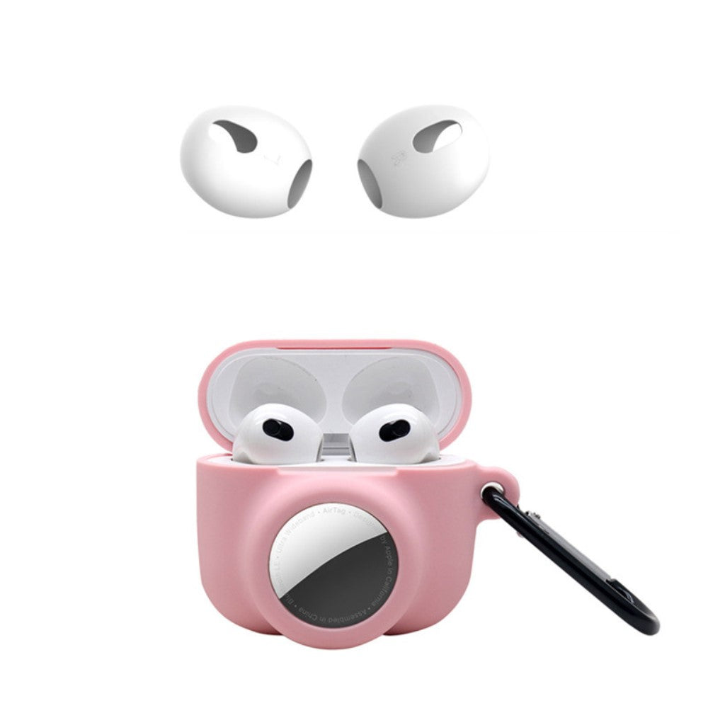 2-in-1 Silicone Case for Apple AirPods Gen 3 + AirTag - Pink