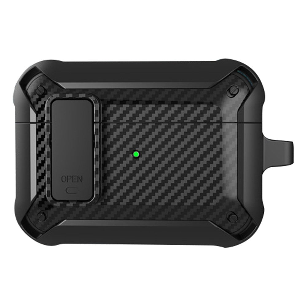 Apple AirPods Pro Gen 2 Carbon Fiber Texture skal – svart