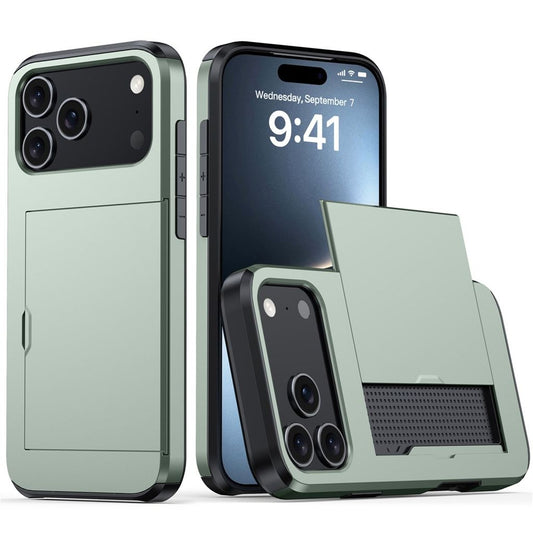 iPhone 17 Pro Max Case with card slot - Green