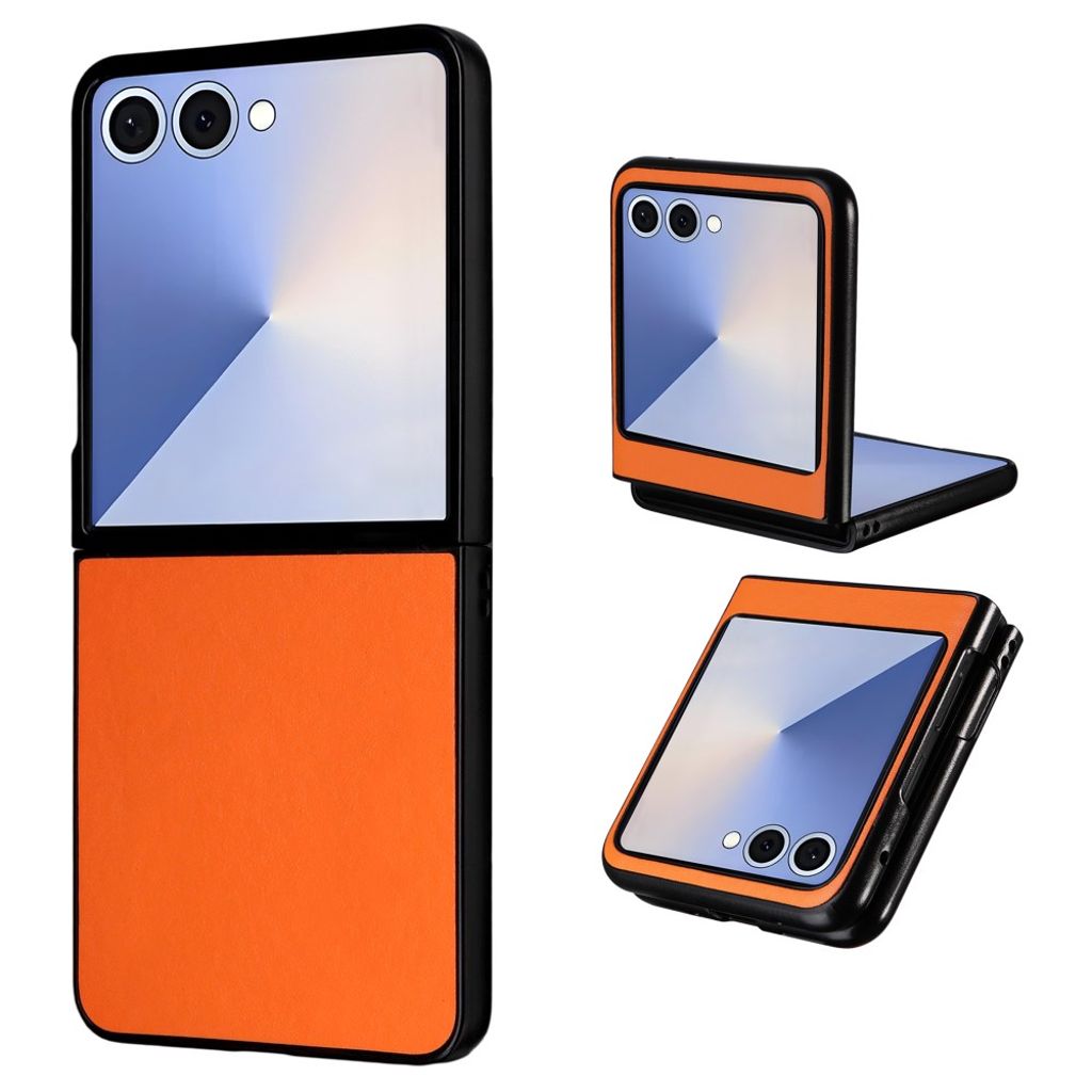 Samsung Galaxy Z Flip7 5G Case in PU leather - Orange