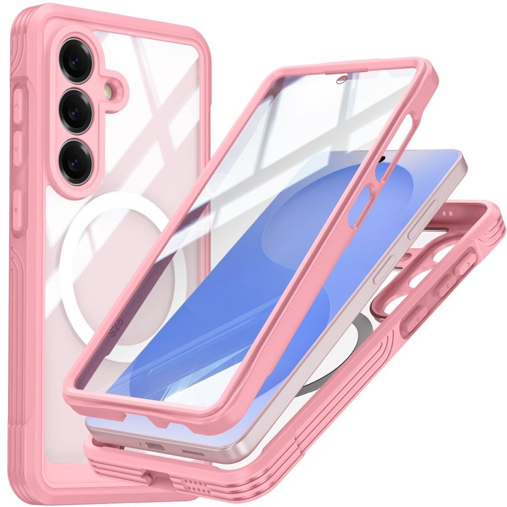 Samsung Galaxy S26 MagSafe skal built-in skärmskydd – rosa