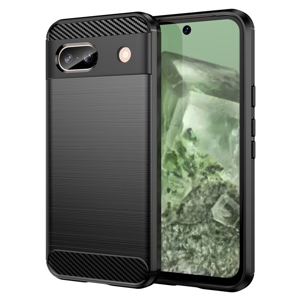 Google Pixel 8a Carbon Fiber Texture fodral – svart