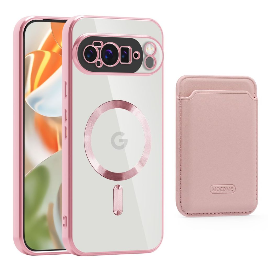 Google Pixel 10 Pro XL skal with Wallet – rosa