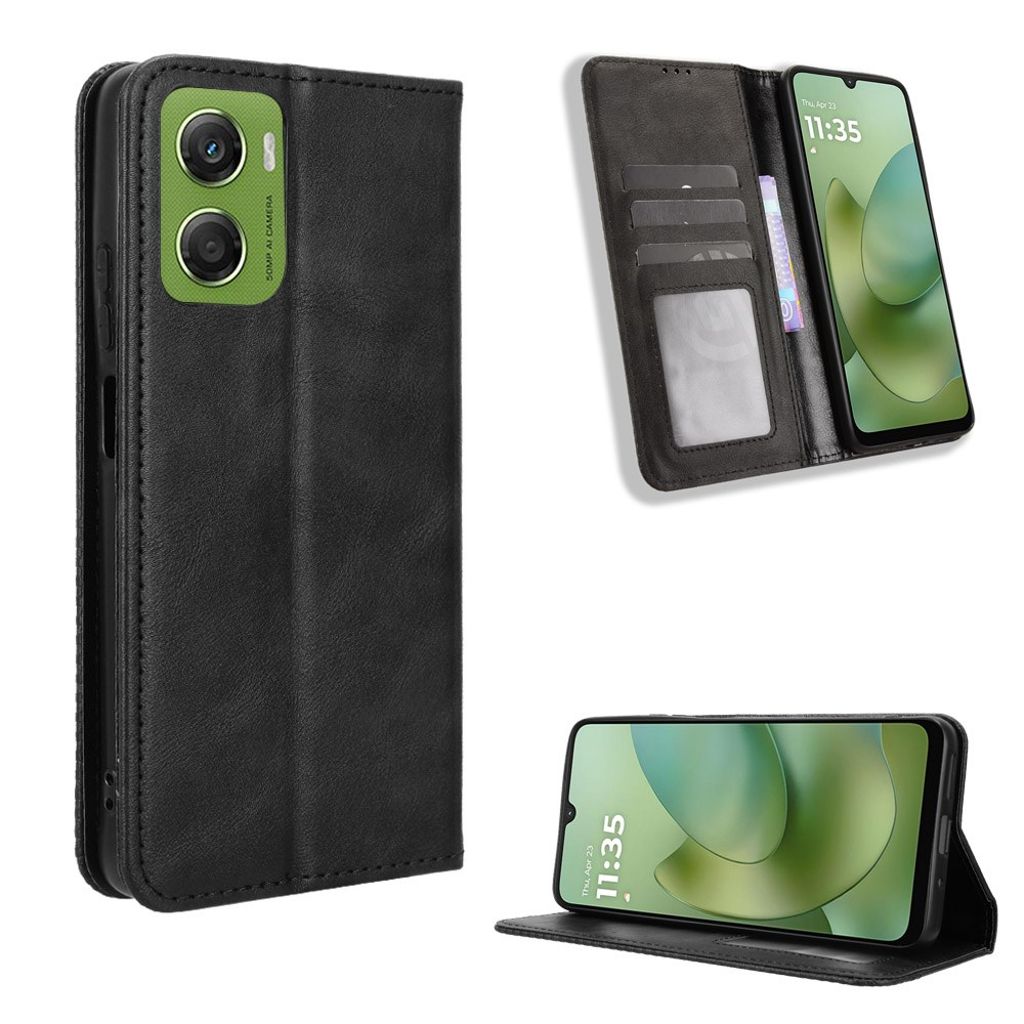 Motorola Moto G06 Power 4G / Moto G06 4G plånboksfodral – svart