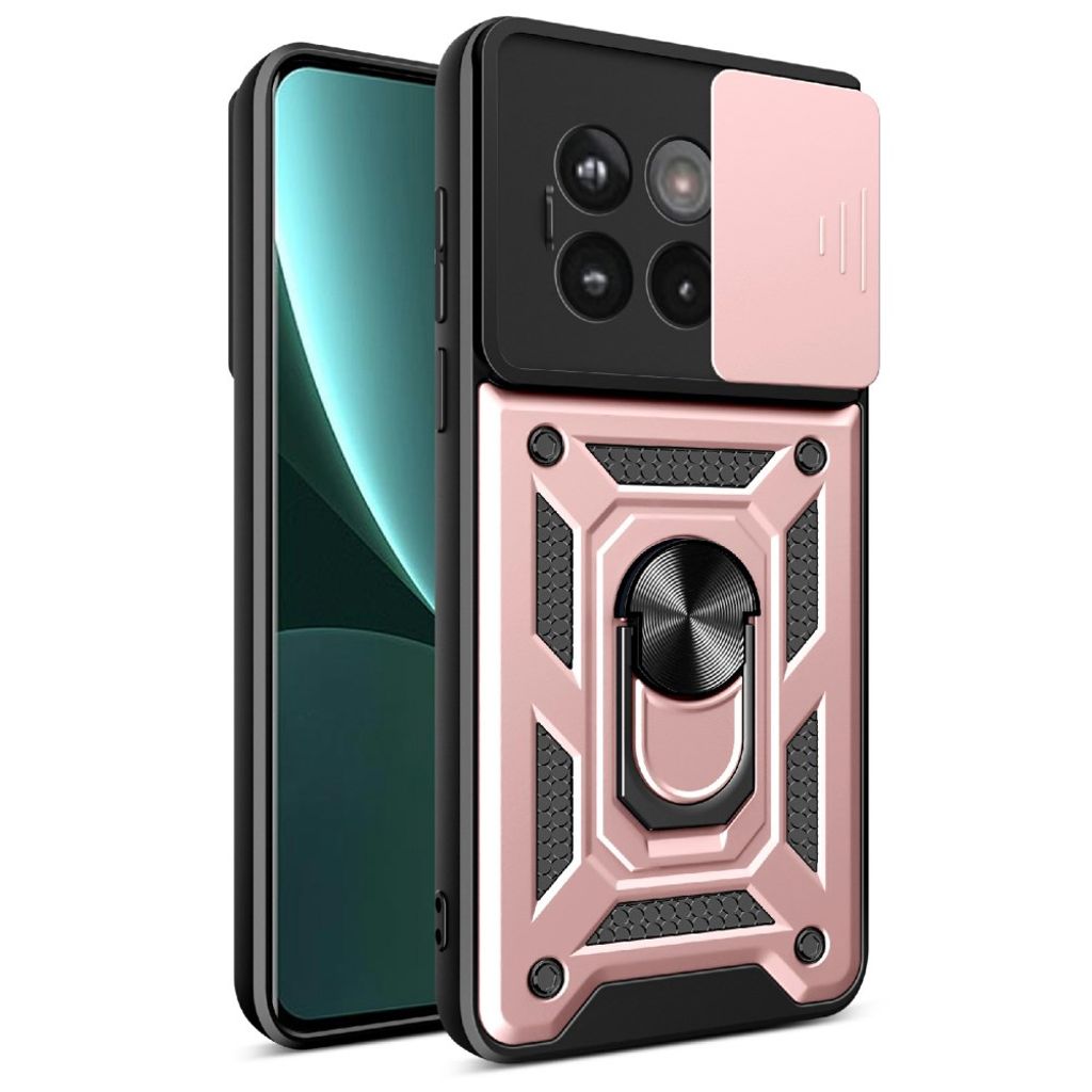 OnePlus 13R 5G skal with stativ – roséguld