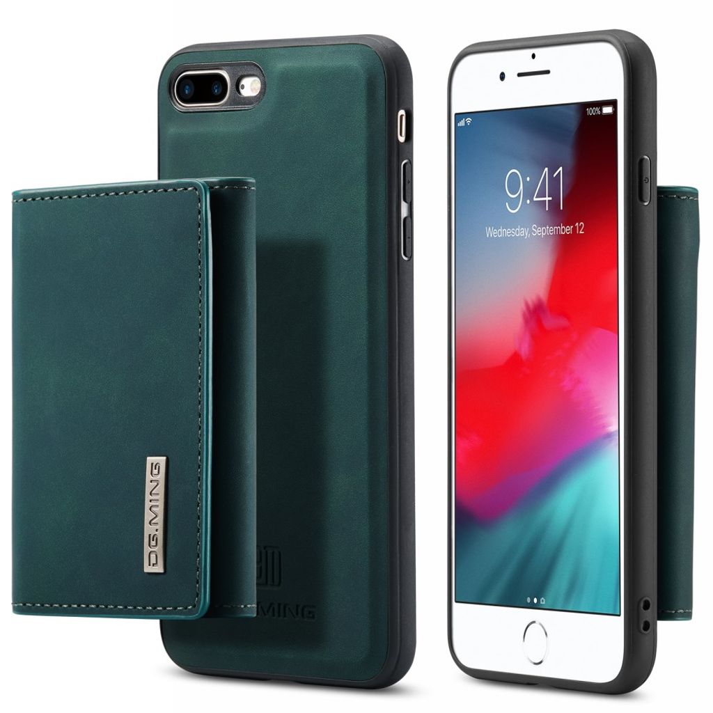 DG.MING iPhone 7 Plus / 8 Plus skal with Wallet – grön