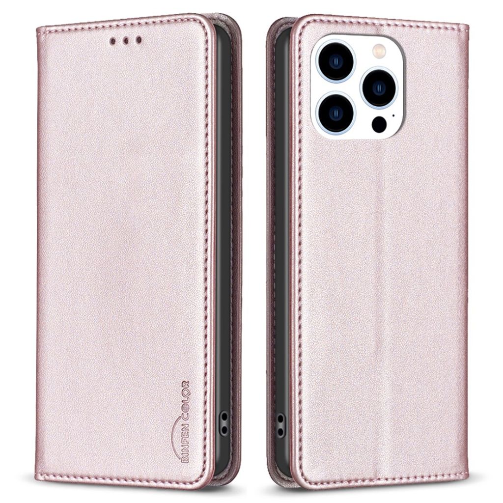 BINFEN COLOR iPhone 13 Pro Max plånboksfodral - Rose guld