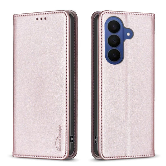 BINFEN COLOR Samsung Galaxy A37 5G Wallet Cover Stand Card Slots - Rose Gold