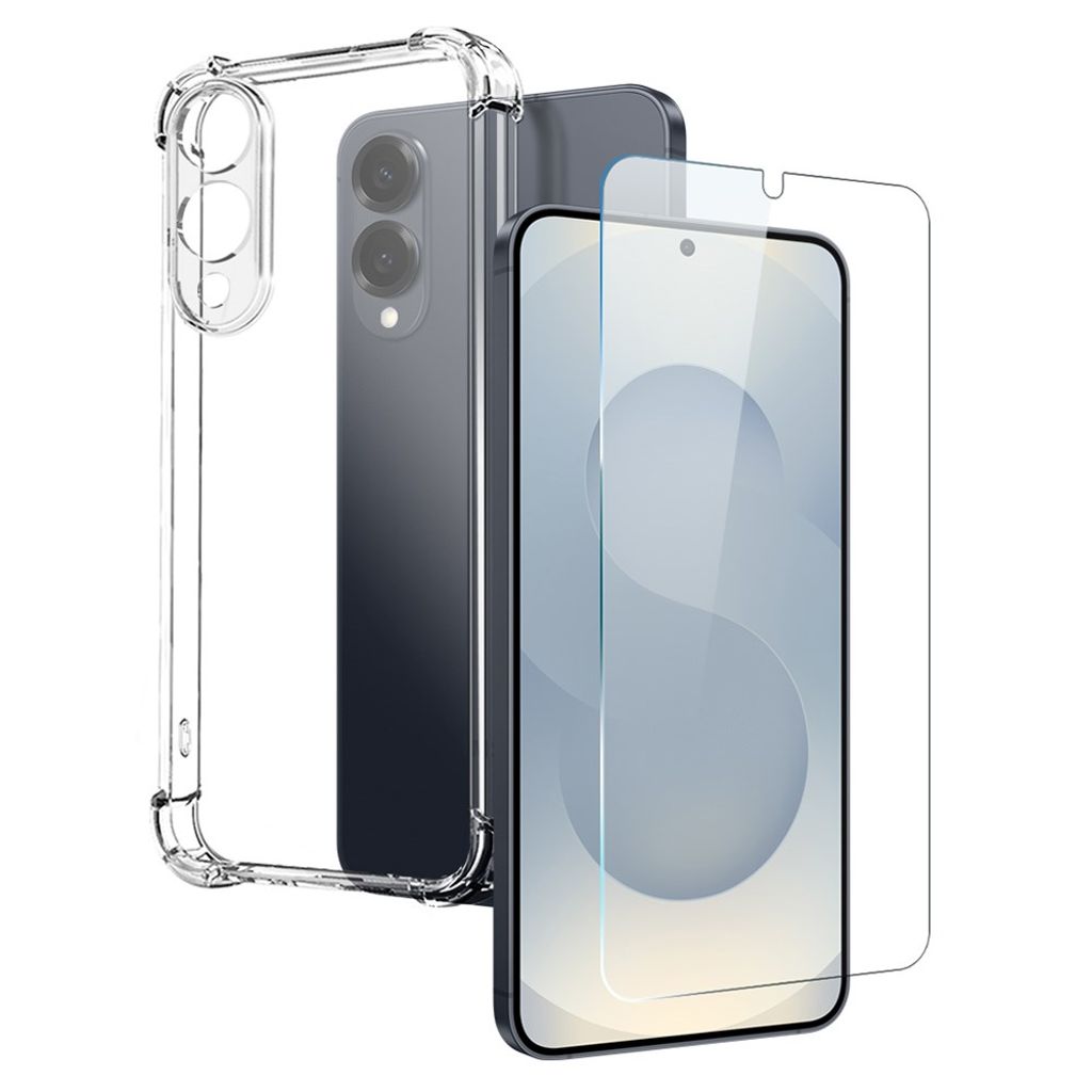NORTHJO Samsung Galaxy S25 Edge skal & skärmskydd – transparent