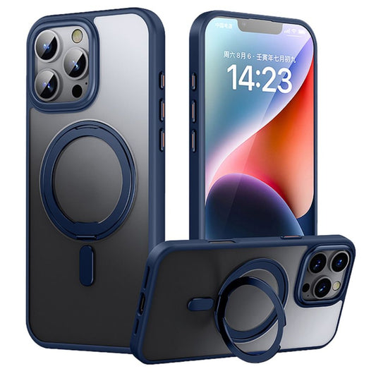 iPhone 16 Pro Case with a Stand - Dark Blue