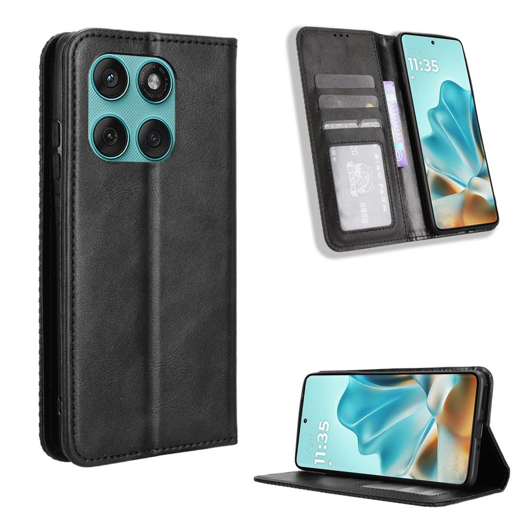 Motorola Edge 60 / 60 Fusion plånboksfodral – svart