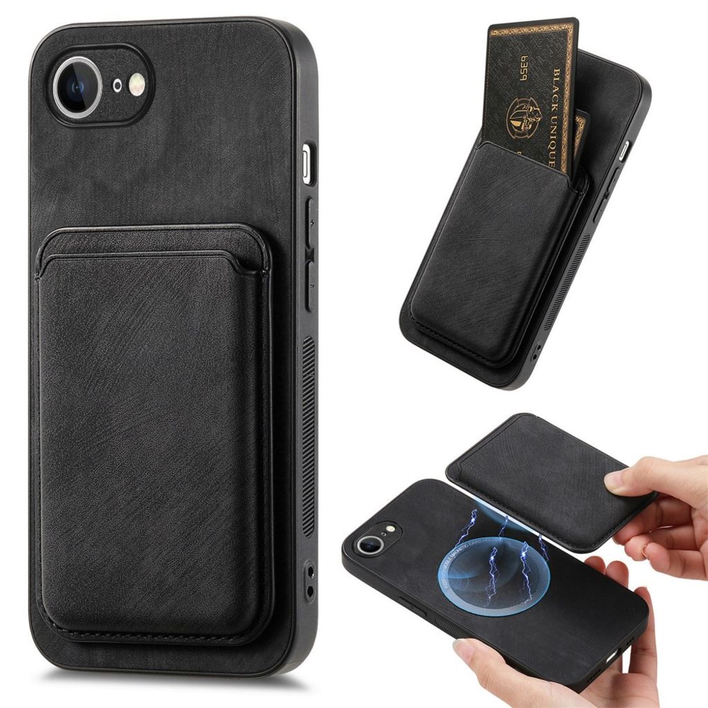 iPhone 17e/16e MagSafe Skal with Wallet - Black