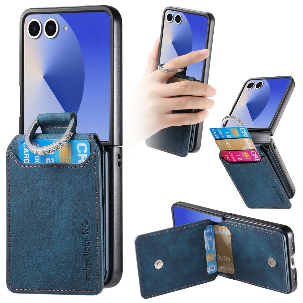 Samsung Galaxy Z Flip7 5G skal with Ring holder – blå