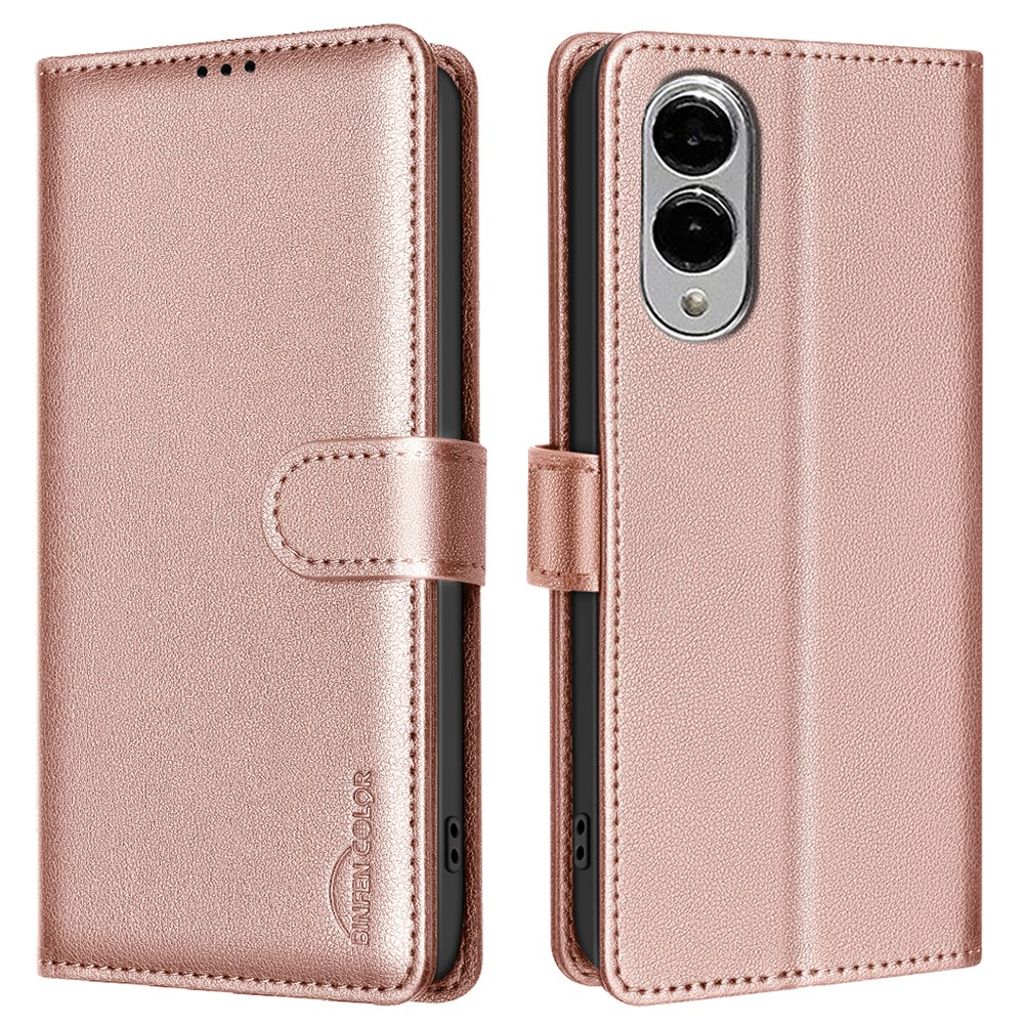 BINFEN COLOR BF32 Samsung Galaxy S25 Edge fodral RFID Blocking – roséguld