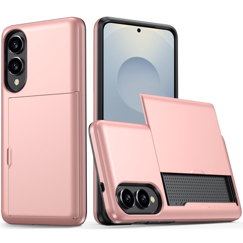 Samsung Galaxy S25 Edge Case with Card holder - Rose gold