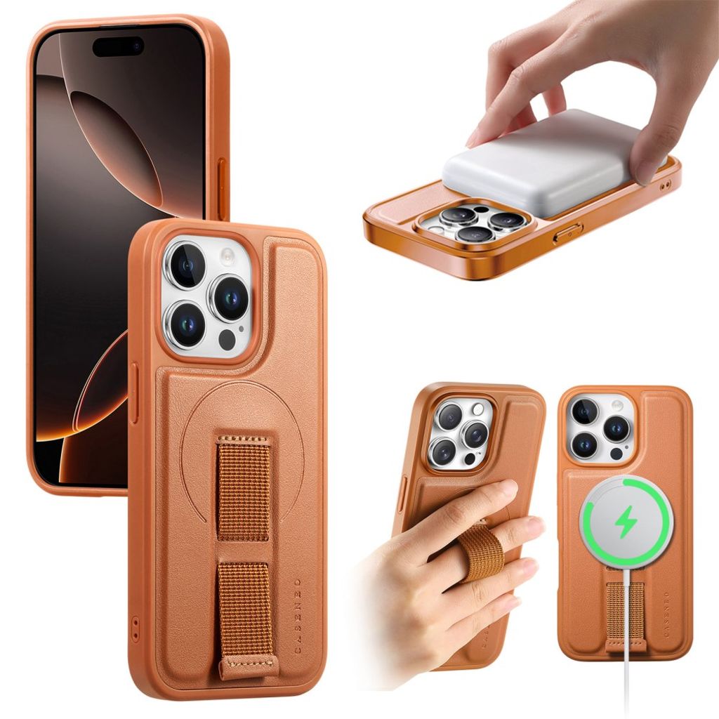 CASENEO iPhone 15 Pro Max skal with MagSafe – brun