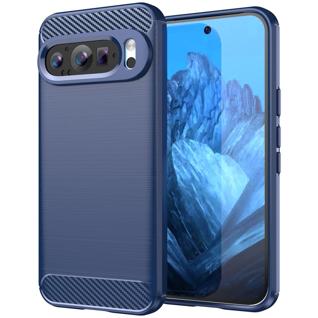 Google Pixel 9 / 9 Pro Carbon Fiber skal – blå