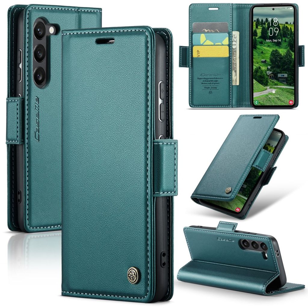CASEME Samsung Galaxy S25 plånboksfodral – grön