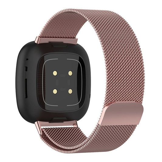 Fitbit Versa 3 Watch Band in Stainless Steel - Pink
