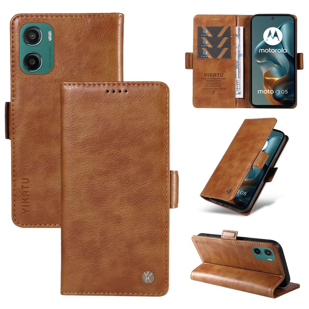 YIKATU Motorola Moto G05 4G fodral – brun