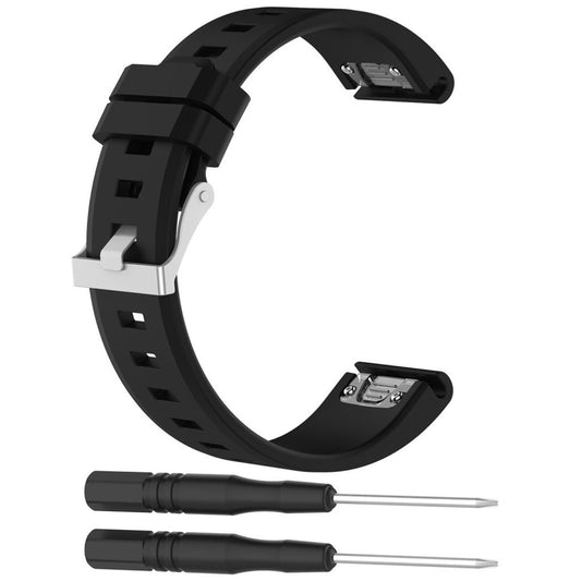 Garmin Fenix 5/Forerunner 935/Approach S60 etc. Silicone Watch Band - Black
