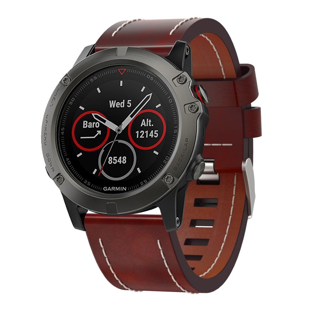 Garmin Fenix 5X PU-leather Watch Band - Brown