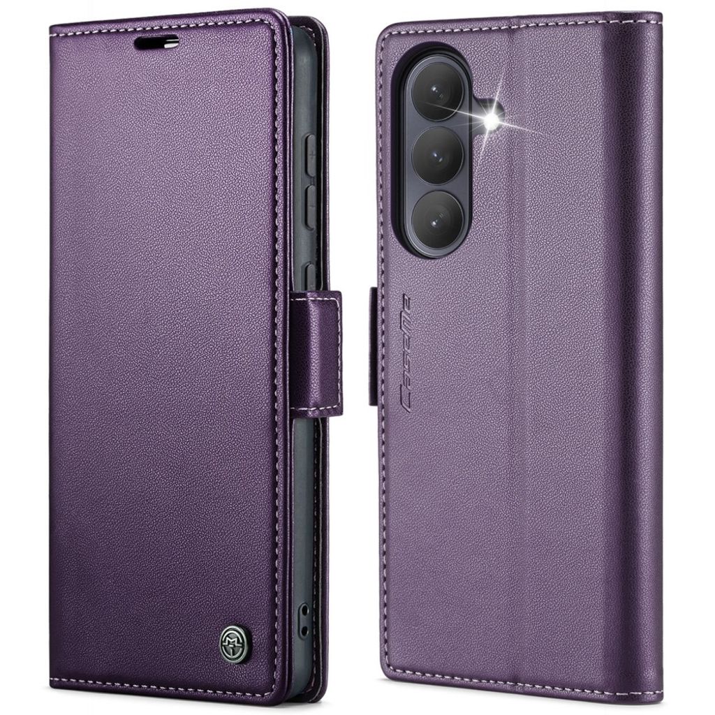 CASEME Samsung Galaxy S26 Plus plånboksfodral RFID Blocking stativ – lila