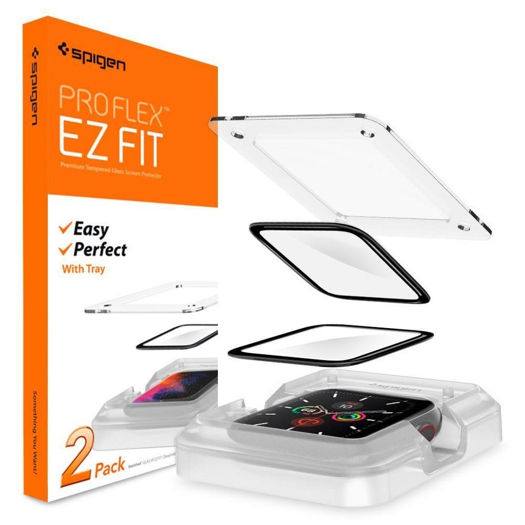 Spigen Proflex ”Ez Fit” Hybrid Glass skärmskydd Apple Watch 4/5/6/Se (44Mm)