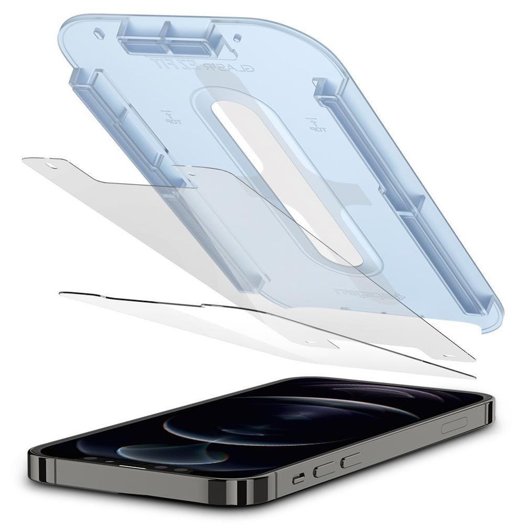 Spigen Glas.tR EZ Fit Skärmskydd 2-pack for iPhone 12/12 Pro