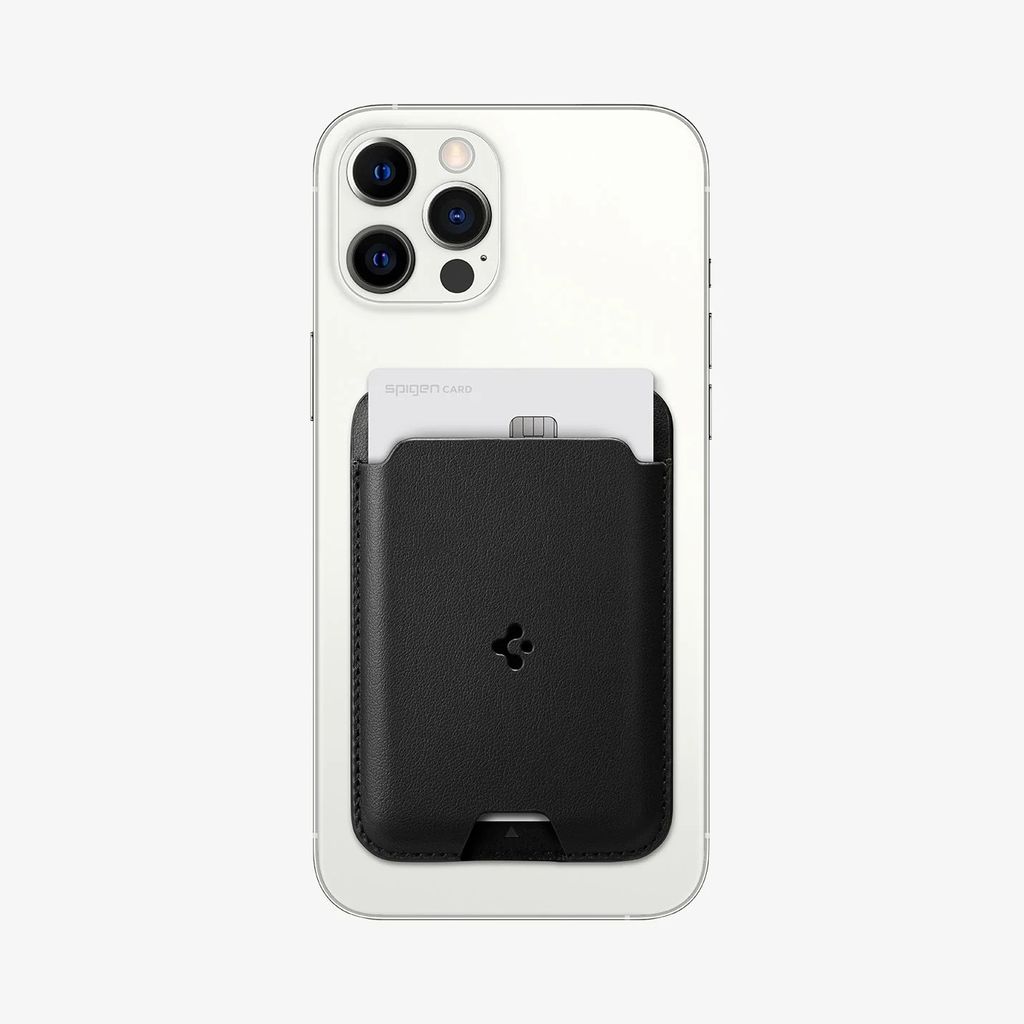 Spigen Valentinus Magsafe skal Universal Magnetic kortfack - svart