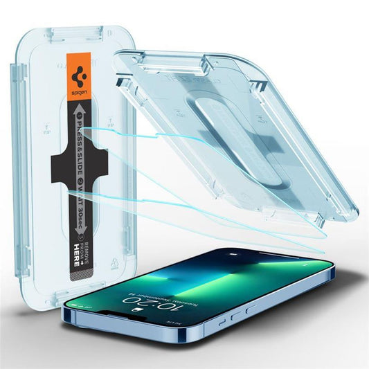 Spigen iPhone 13 Pro Max härdat glas sekretess skärmskydd Glas.Tr "Ez Fit", 2-Pack