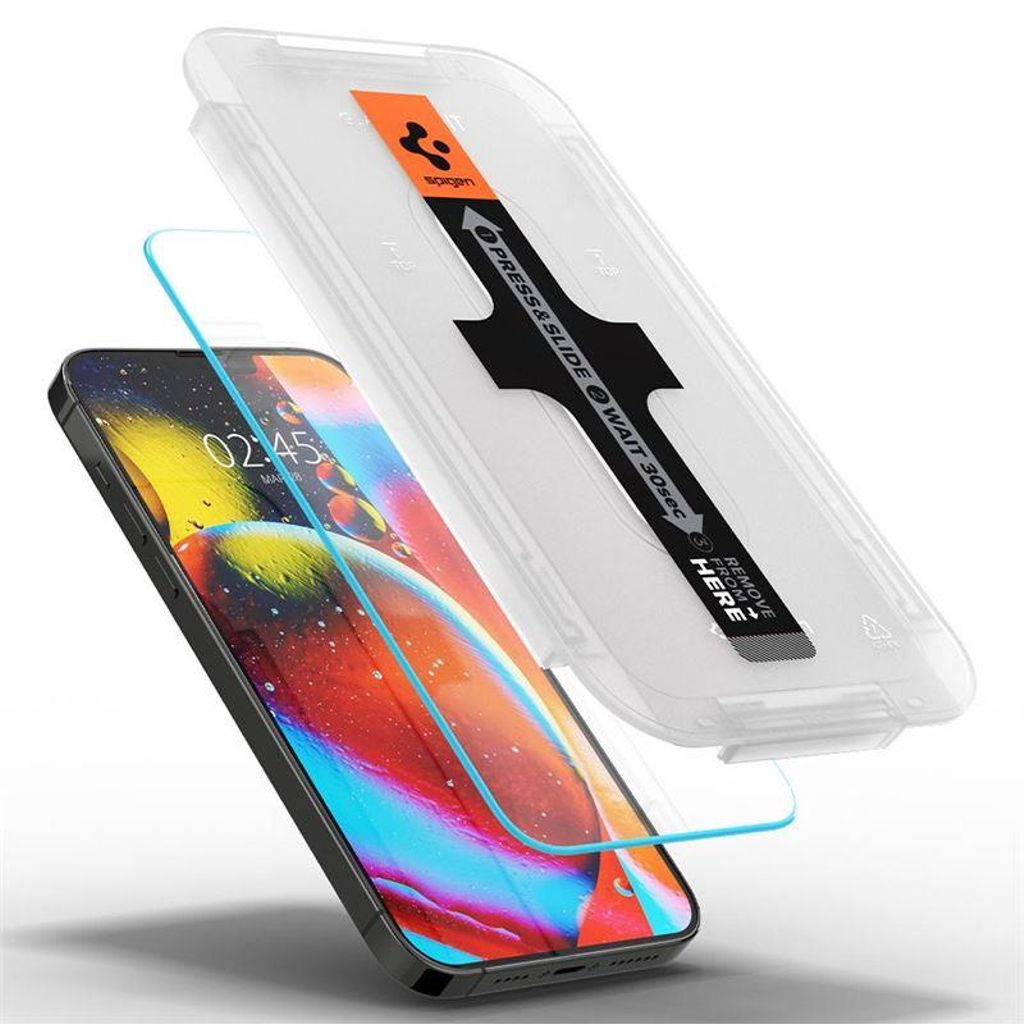 Spigen Glas.tR EZ Fit Skärmskydd 2-pack for iPhone 13/13 Pro/14/16e/17e