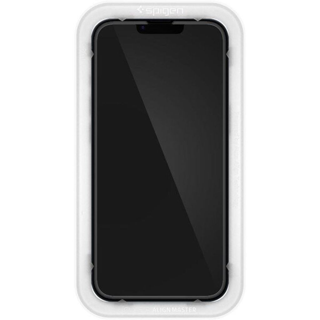 Spigen iPhone 13 / 13 Pro / 14 härdat glas skärmskydd Alm Glass Fc – svart