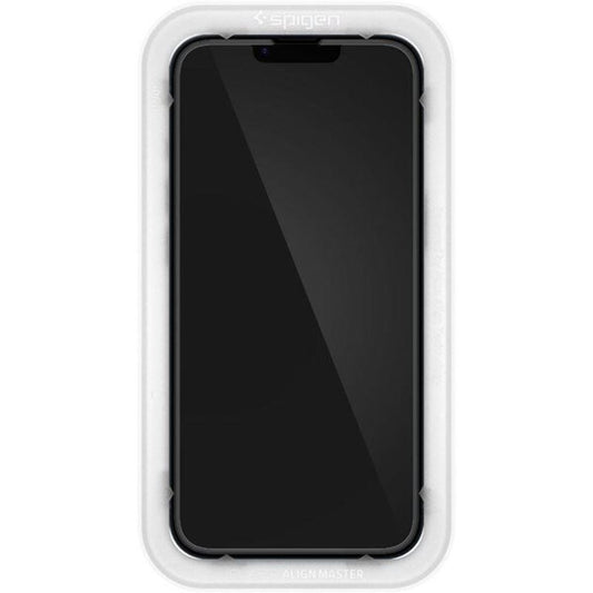 Spigen iPhone 13 / 13 Pro / 14 härdat glas skärmskydd Alm Glass Fc – svart