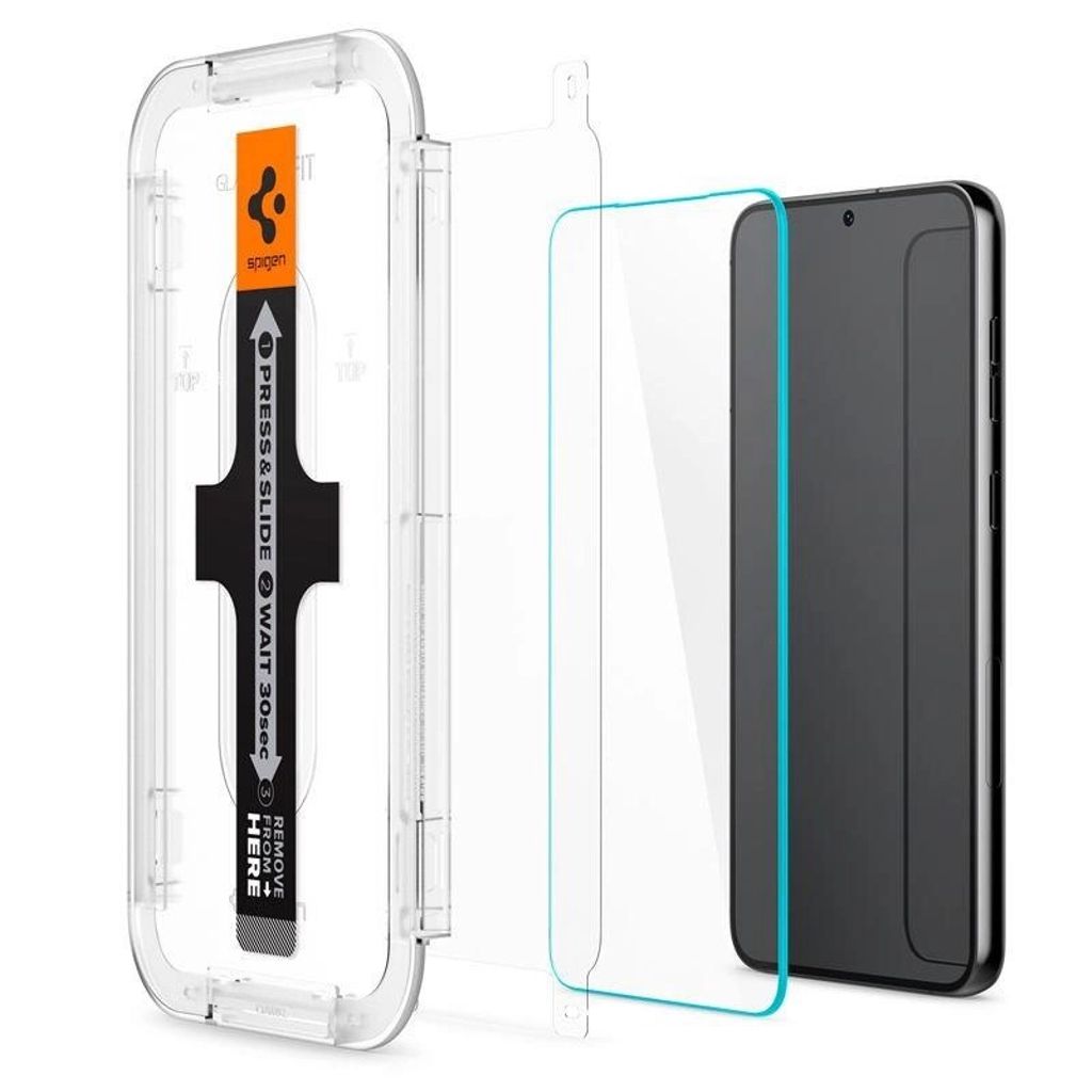 Spigen Samsung Galaxy S23 Glas.Tr "Ez Fit" skärmskydd Härdat Glas, 2-Pack