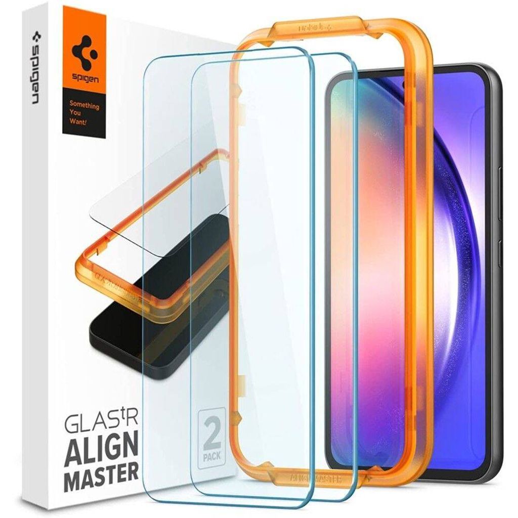 Spigen Samsung Galaxy A54 5G härdat glas skärmskydd Alm Glas.Tr, 2-Pack
