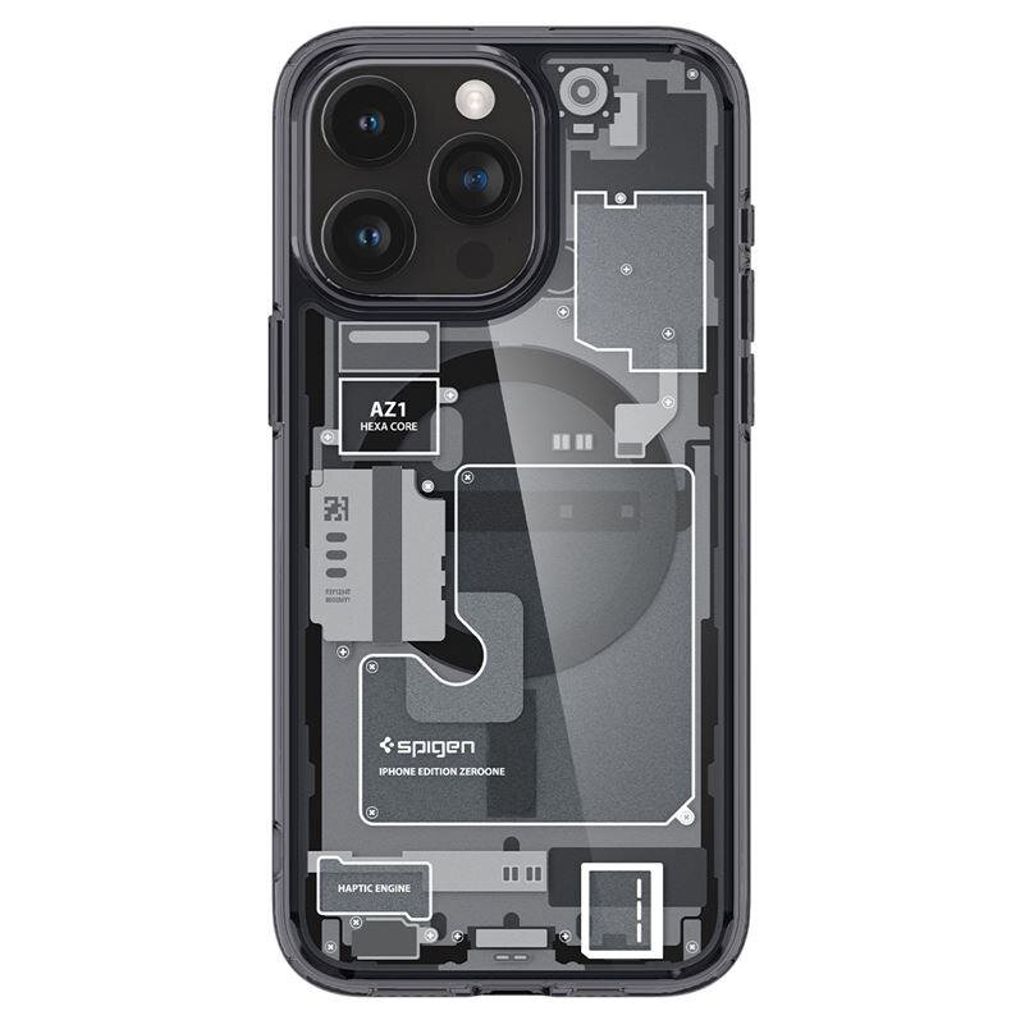 Spigen iPhone 15 Pro Ultra Hybrid skal Mag MagSafe Zero One – Dark grå