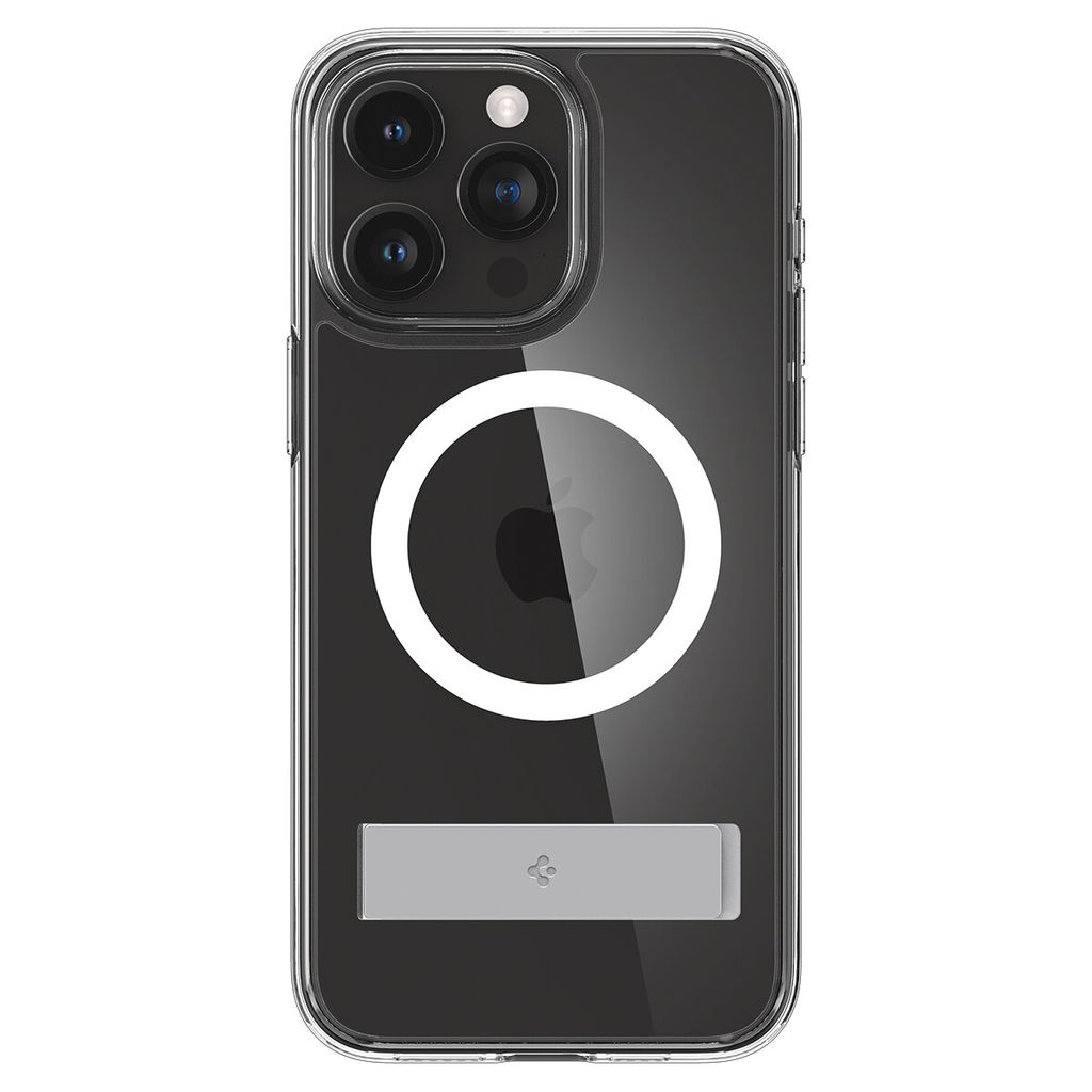 Spigen iPhone 15 Pro Ultra Hybrid skal S MagSafe skal With stativ – Transparent