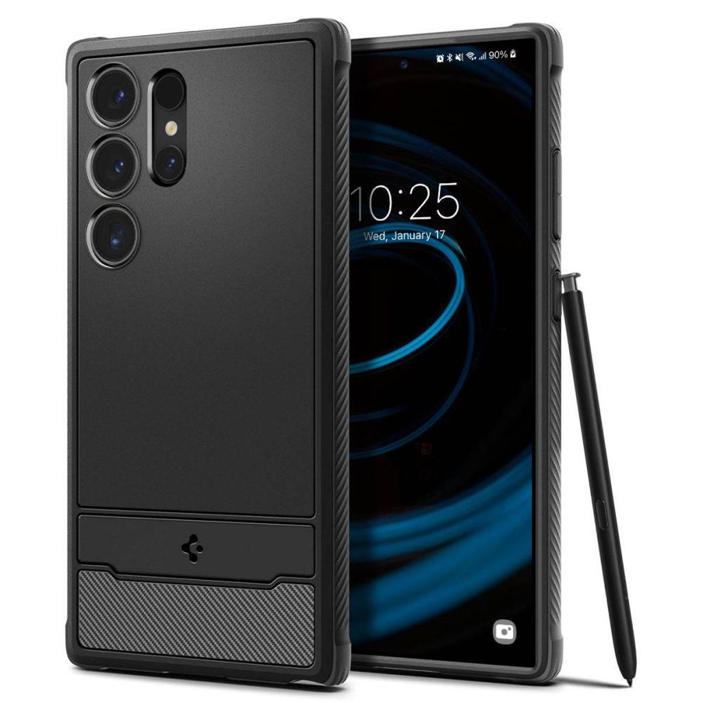 Spigen Rugged Armor skal till Samsung Galaxy S24 Ultra – matte svart