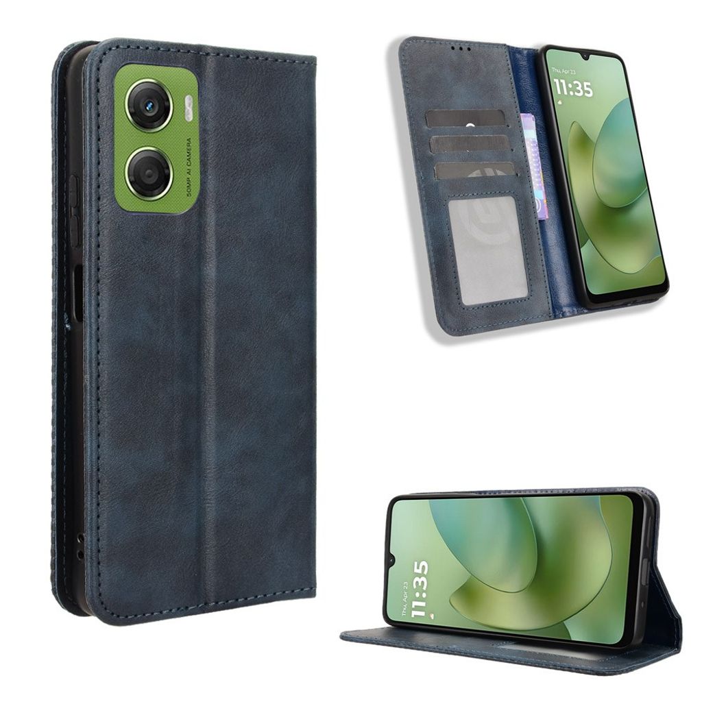 Motorola Moto G06 Power 4G / G06 4G plånboksfodral with stativ – blå