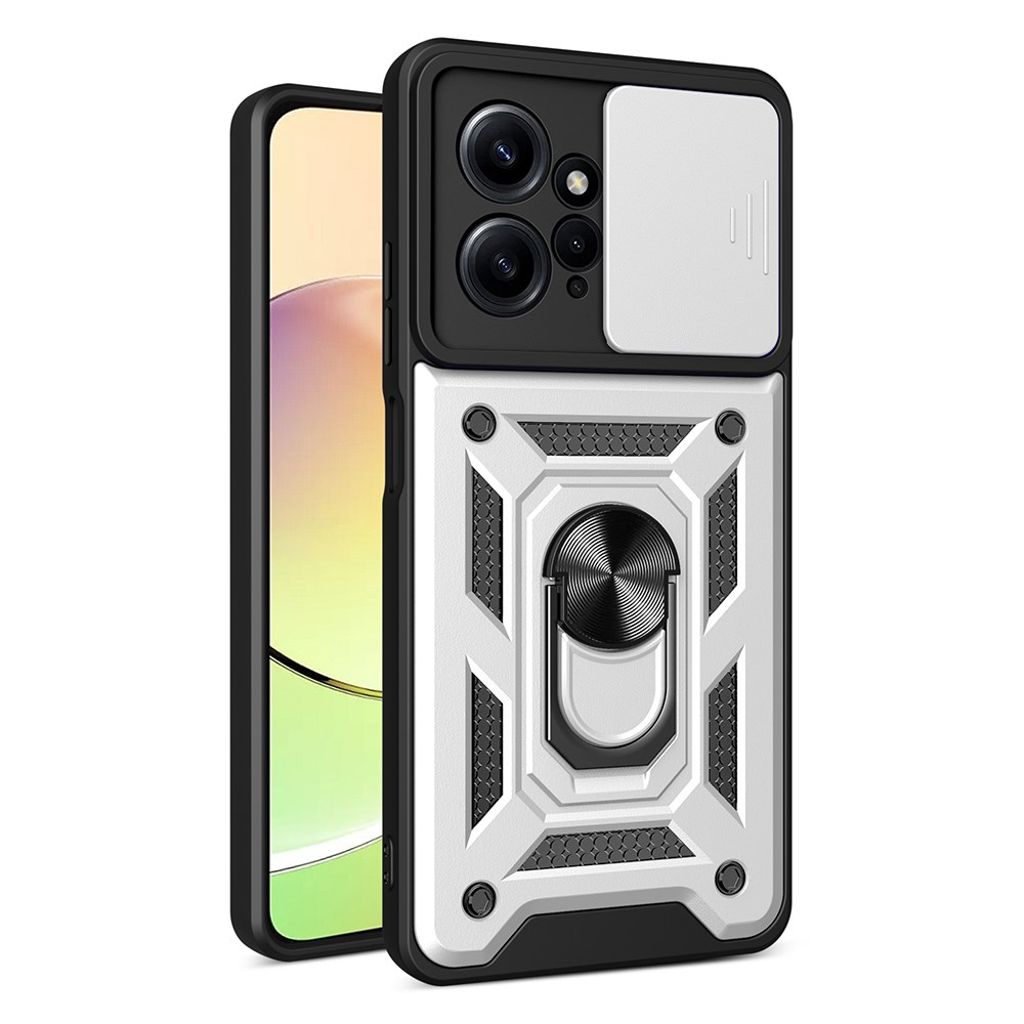 Xiaomi Redmi Note 12 4G skal with stativ – silver