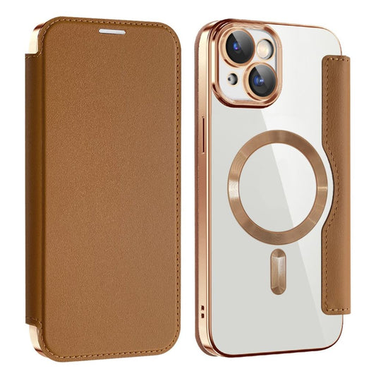 AMORUS iPhone 15 Cover with MagSafe - Brown