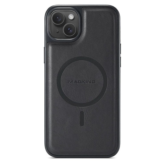 MAGKING iPhone 14 MagSafe Case PU Leather - Black