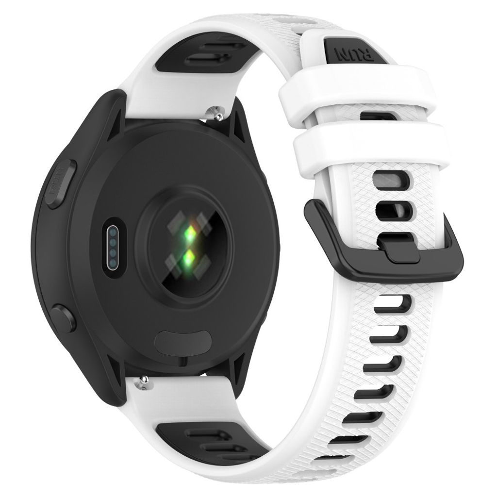 Samsung Galaxy Watch/Garmin Vivomove/Venu etc. Watch Band Silicone – White/Black