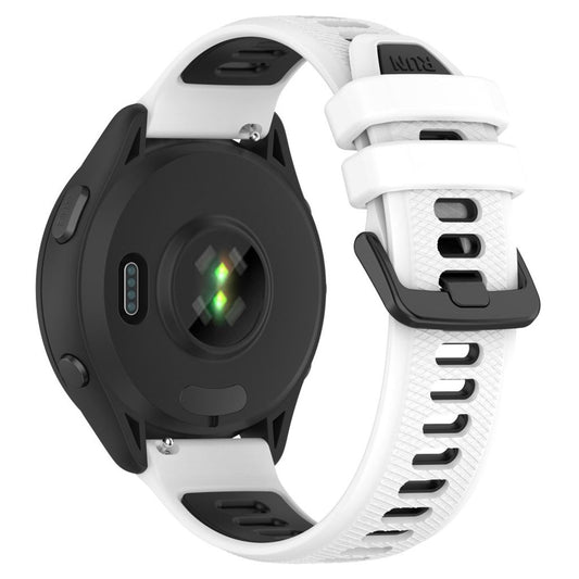 Samsung Galaxy Watch/Garmin Vivomove/Venu etc. Watch Band Silicone – White/Black