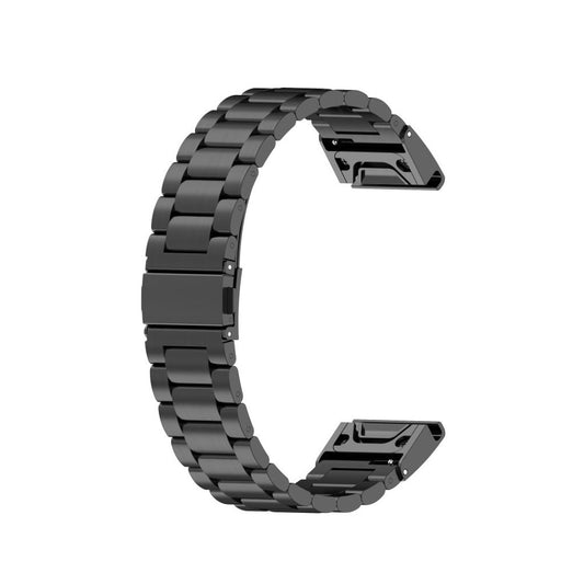 Garmin Quatix 7 Pro etc. Warch strap in Stainless Steel - Black