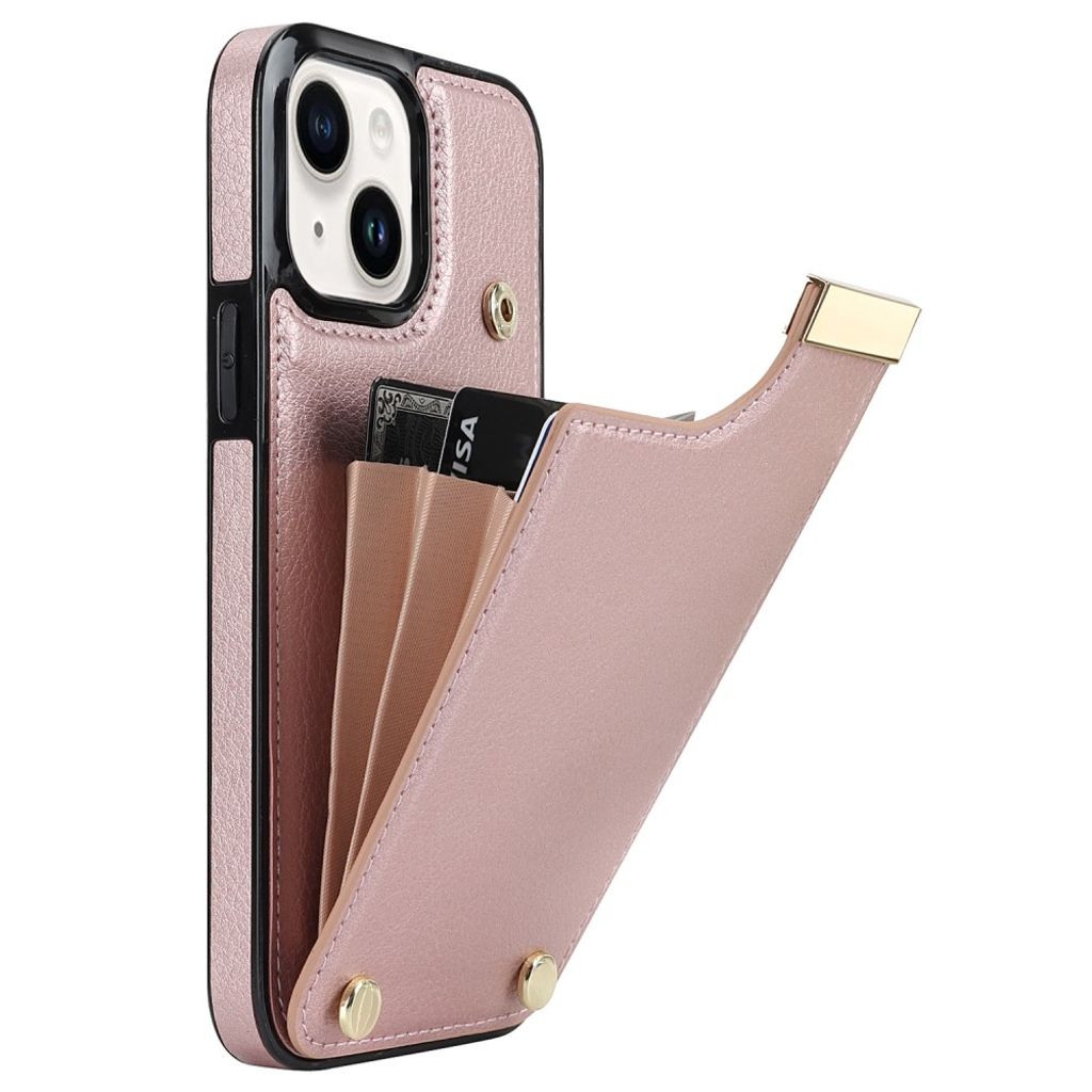 IPhone 13 skal with card holder – roséguld